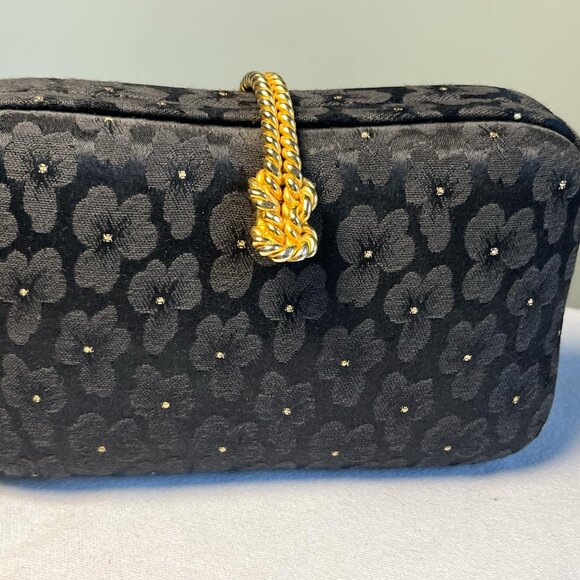 Inge Christopher Floral Evening Purse w/Chain Shoulder Strap Whimsy Coquette Gir - Picture 8 of 8